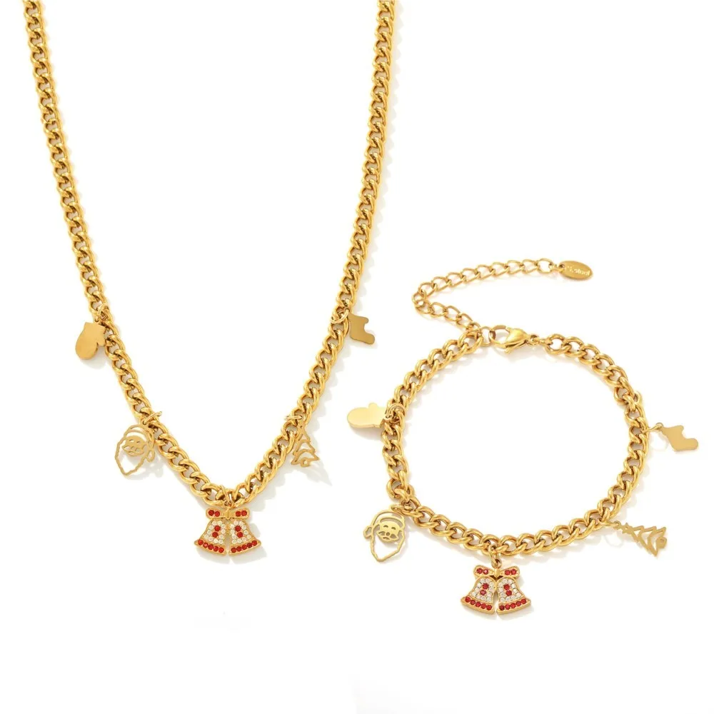 Набор бижутерии из нержавеющей стали для рождественской елки