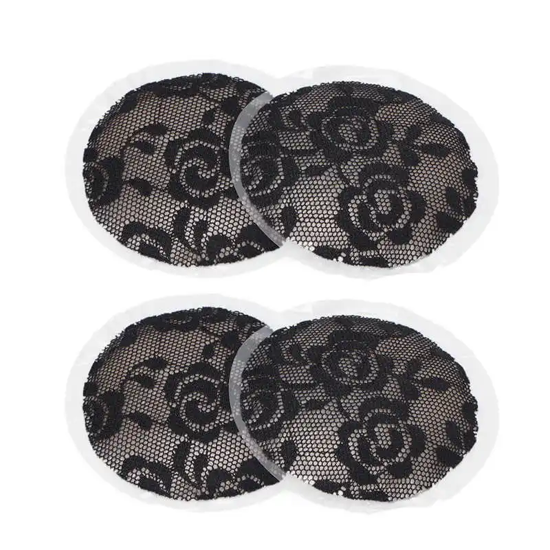 

Adhesive Nipple Covers Nipple Stickers Safety Coverage Black Lace Dustproof Beautiful for T Shirts