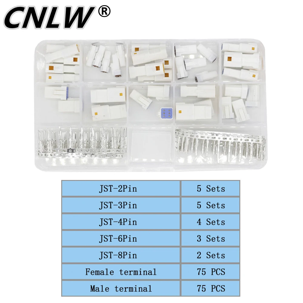 JST-02R 19 Sets Automotive Connectors JST02R-JWPF-VSLE 2/3/4/6/8 Pin Waterproof Male and Female JST 02T 03R 04R 06R | Обустройство