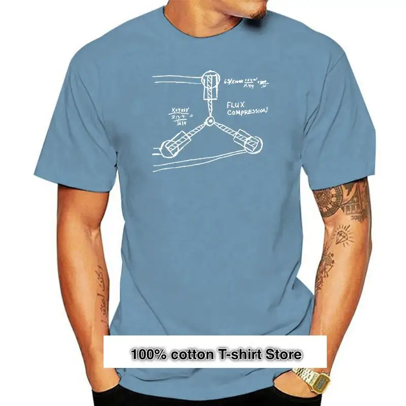 

Camiseta de Regreso al futuro con condensador fundente para hombre, Camisa de algodón de alta calidad