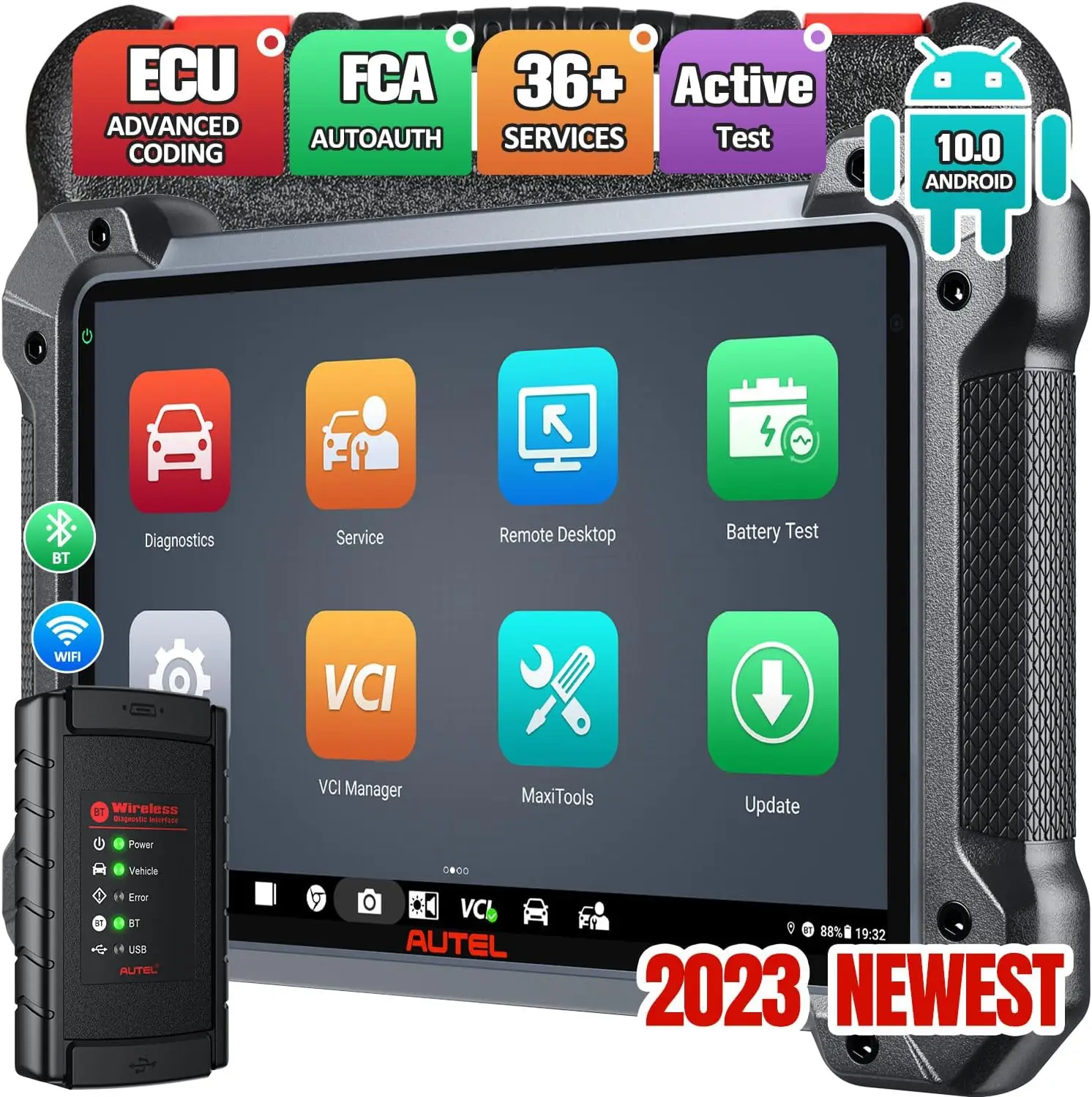 

Autel MaxiCOM MK908 II диагностический инструмент кодирование ECU двунаправленный OBD2 сканер обновление MK908 MS908 AutoScan 2,0 FCA AutoAuth