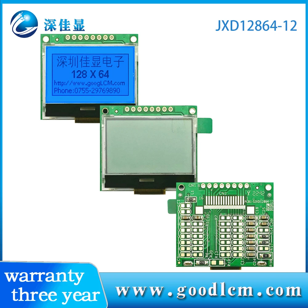 

greatbuy ST7565R drive 3.3V power supply monochrome12864-12FSTN blue backlight 1.5 inch cog spi lcd display module 128x64 dots