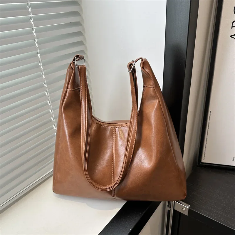 Французская модная большая вместительная женская сумка на плечо из