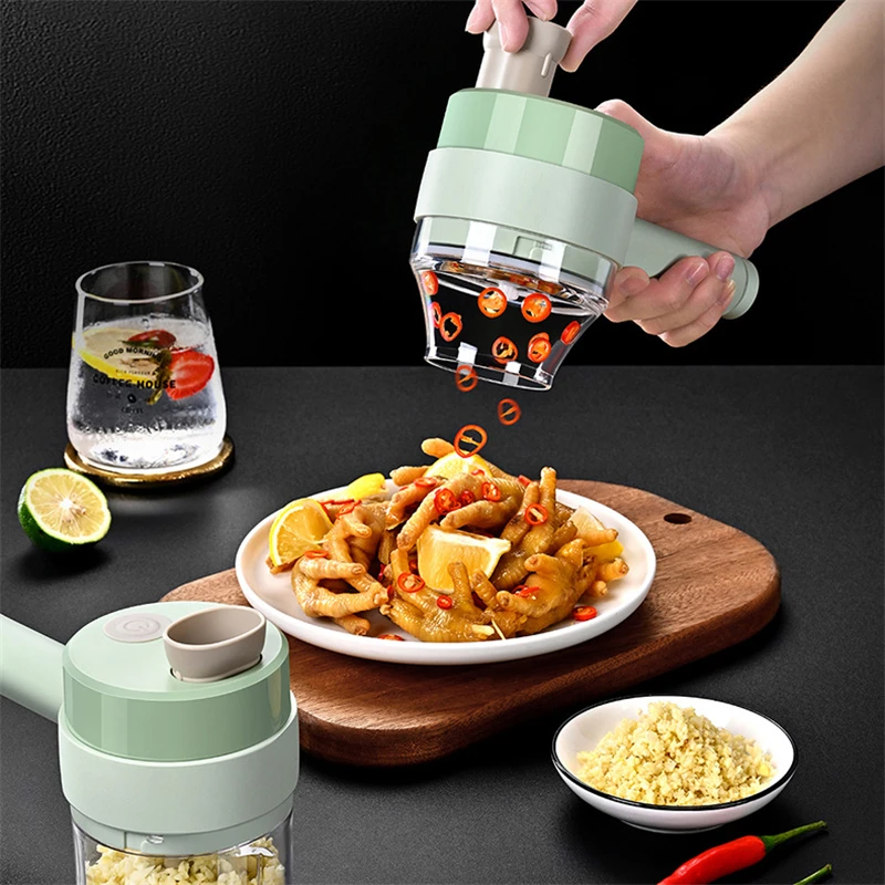 

Multifunction Food Chopper Slicer USB Electric Vegetable Cutter Masher Wireless Garlic Crusher Grinder Kitchen Gadgets
