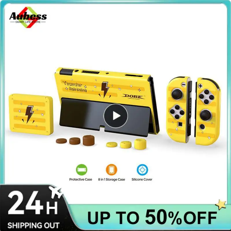 

Highly Transparent Host Cover Protect Bumps Durable Game Console Cover With 6 Silicone Thumb Grip Protective Cover Cover Yellow