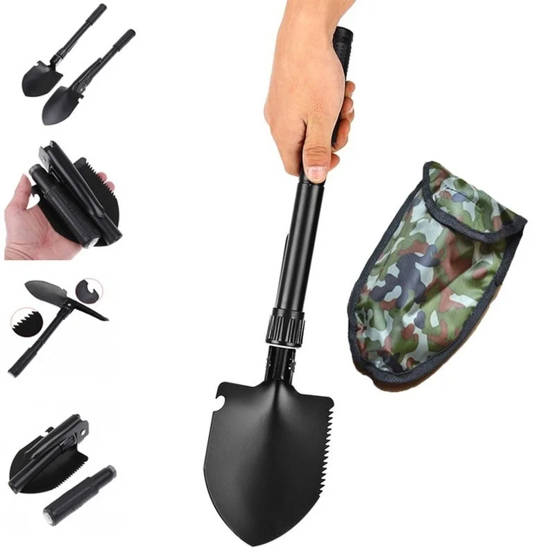 4 в 1 универсальная Складная туристическая Лопата
