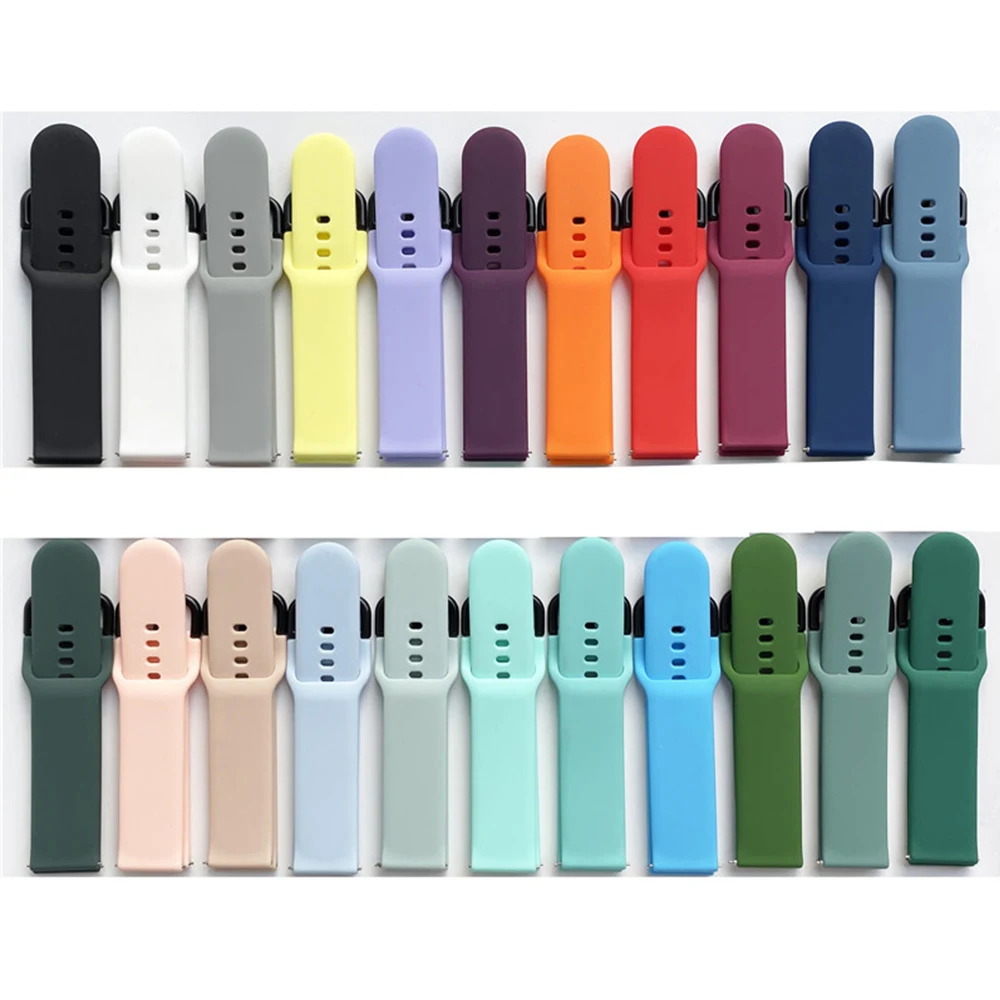 20mm 22mm Strap for Samsung Galaxy Watch 4/46mm/42mm/Active 2/correa Gear S3 Silicone Bracelet Huawei watch GT 2/2e/pro/3 Band