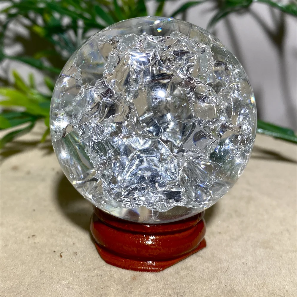 5 см цветная глазурованная Радужная Хрустальная Сфера кварцевый шар исцеляющий