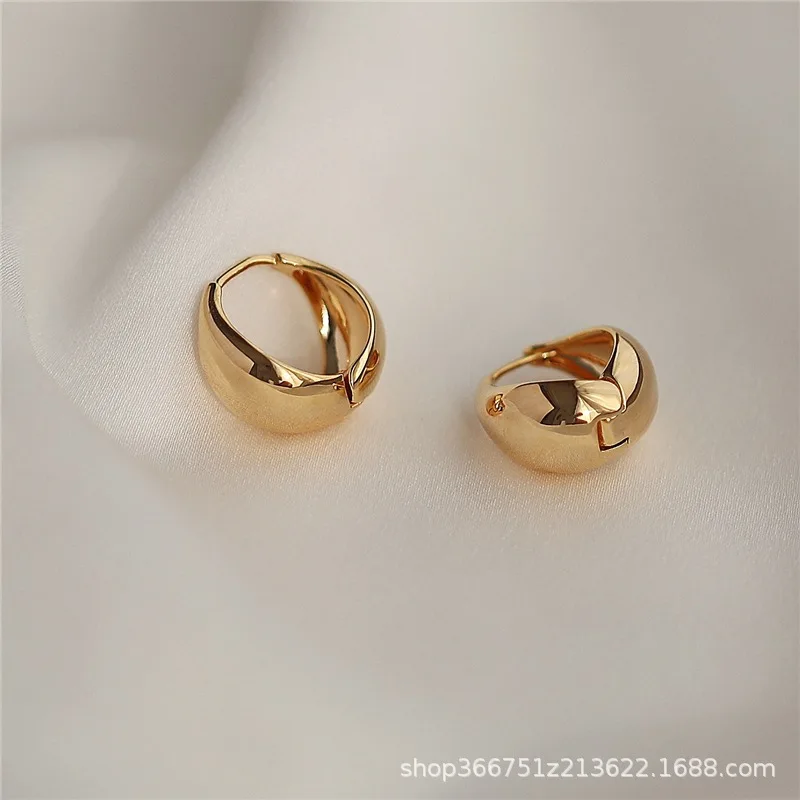 

New Korean Earrings for Women Retro Style Ins Gold Ear Buckle Luxury Fashion Exquisite Earrings Personality Aesthetic Jewelry Z2