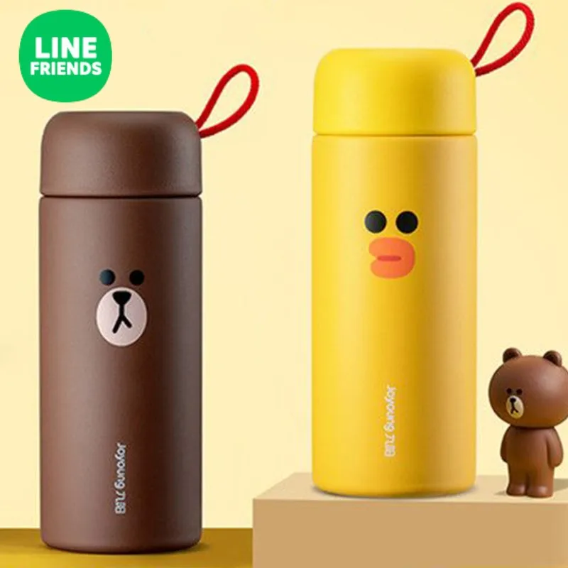 

Line Friends Anime Brown Sally Stainlesss Steel 304 Summer Ice Cube Cold Drink Freezer Cup Winter Hot Coffee Insulation Cup Gift