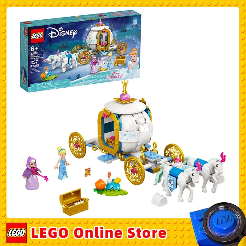 

LEGO & Disney Cinderella’s Royal Carriage 43192 Creative Building Kit That Makes a Great Gift, New 2021 (237 Pieces)