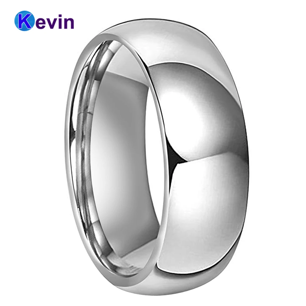 

6mm 8mm Tungsten Carbide Ring for Men Women Fashion Engagement Wedding Band Trendy Jewelry Domed Polished Shiny Comfort Fit