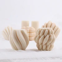 3d art geometric rotating silicone mold diy shell candle making soap resin molds gifts craft home decor handmade scented candles
