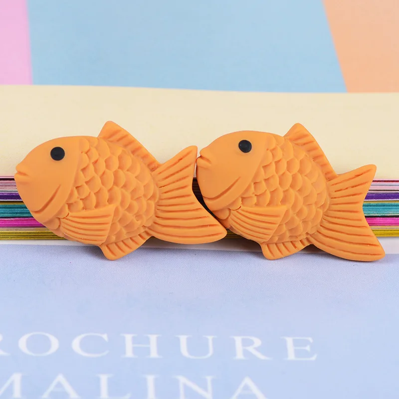 

20Pcs/lot Resin Simualtion Food Play Resin Cabochon Flatbacks Fish Biscuit Decoration Crafts DIY Embellishments for Scrapbooking