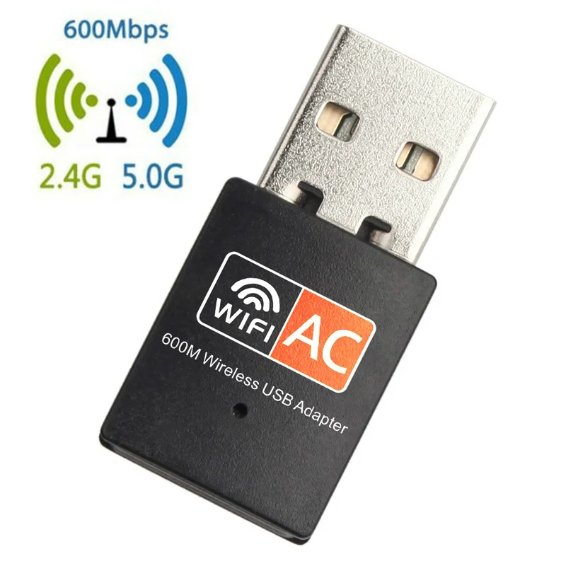 

2023 600Mbps USB Wifi Adapter 600Mbps Wi Fi Adapter 2.4GHz+5GHz Antenna USB Ethernet Lan Wifi Dongle Network Card Dual Band