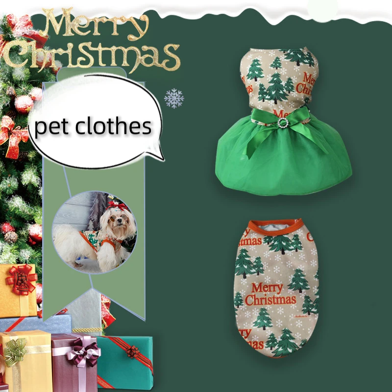 

Christmas Princess Dress For Small Medium Dogs Wedding Dresses York Clothes Pet Skirt Dog Hoodie Sweatshirt Dog Couple Outfit