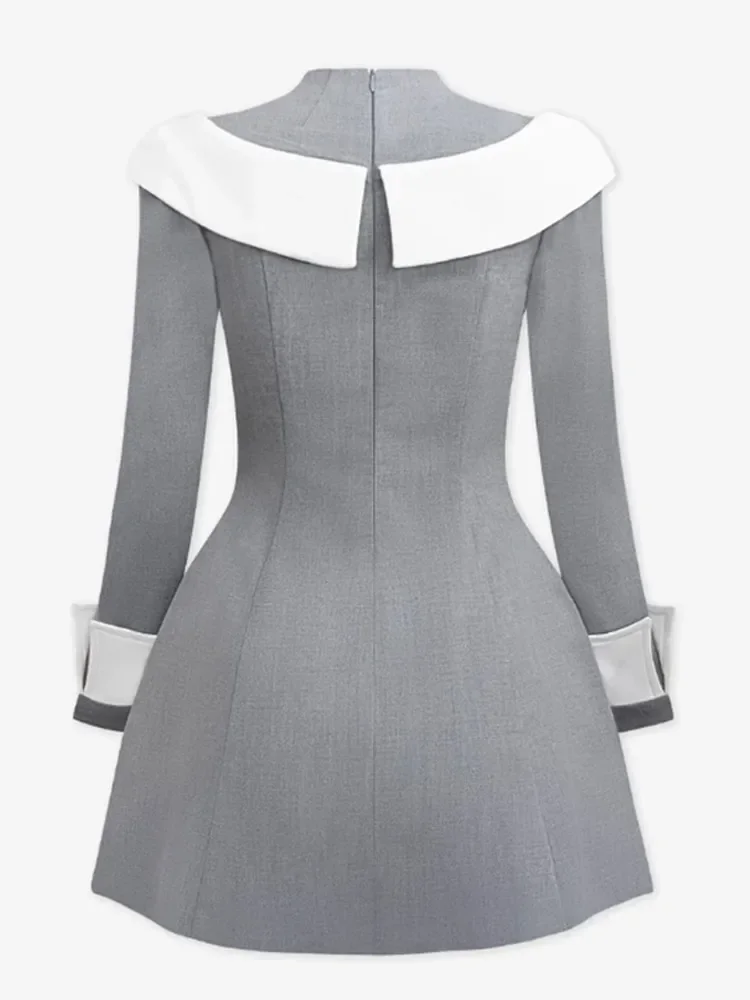 Женское модное лоскутное платье на пуговицах с v-образным вырезом элегантное