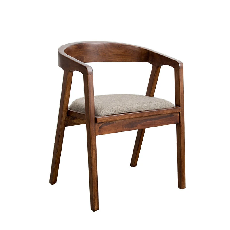 

Nordic creative solid wood chair modern simple office Cafe back cadeira original barrel fashion household dining sillas
