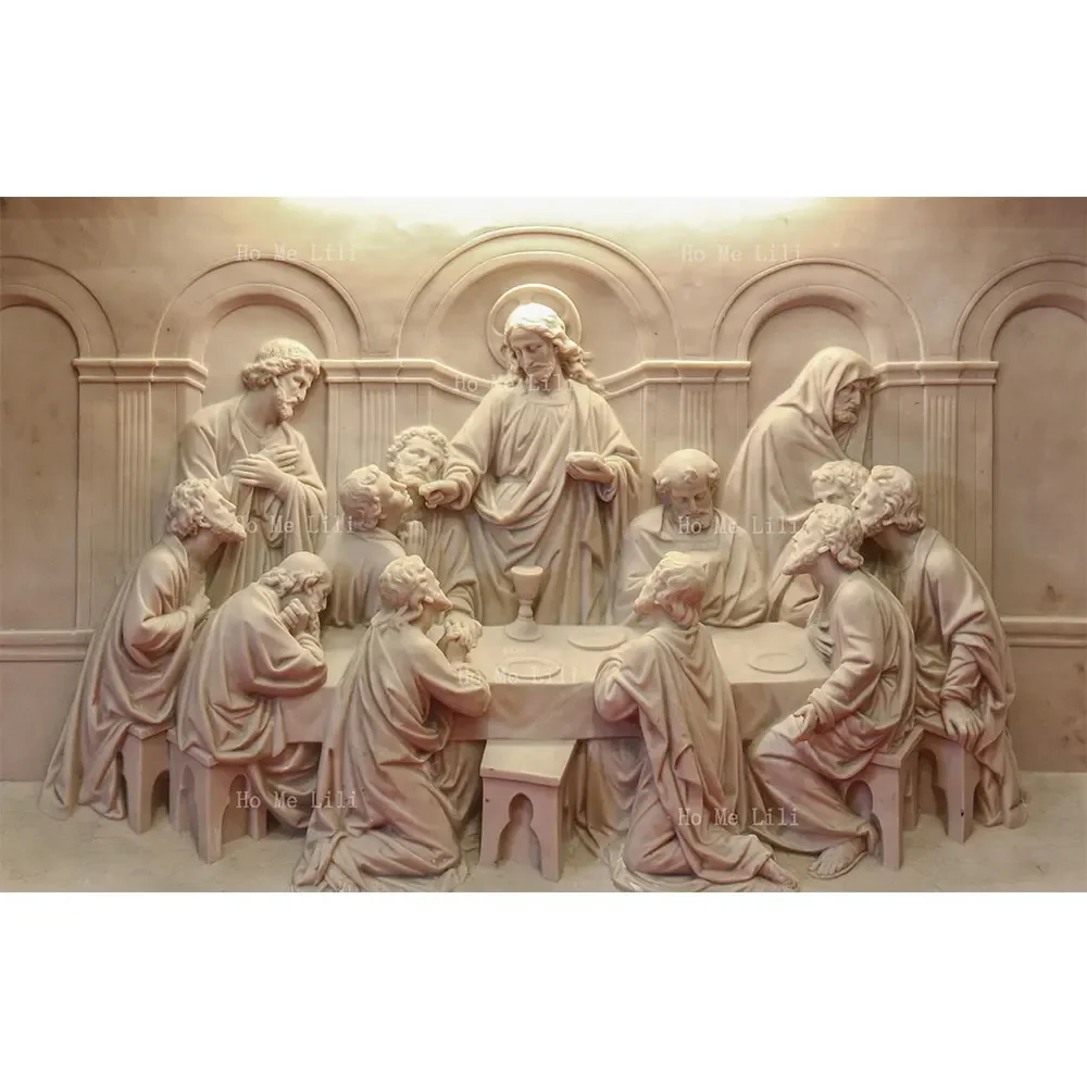 История католической церкви последняя вечеря Relievo фотографии прямоугольная