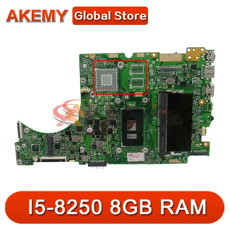 

original UX410UA mainboard UX410UQ UX410UQK UX410UV UX410U RX410U I5-8250 8GB RAM for ASUS Laptop motherboard