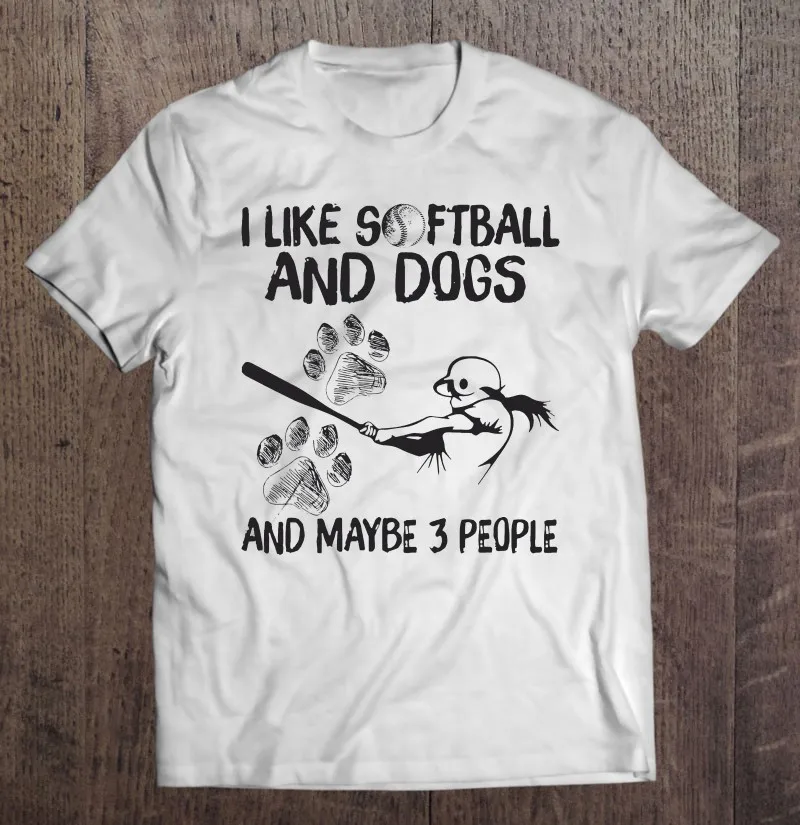 

Мне нравятся собаки и софтбол и может быть, 3 человека, подарок любимому питомцу, футболка большого размера, одежда, футболки с коротким рука...