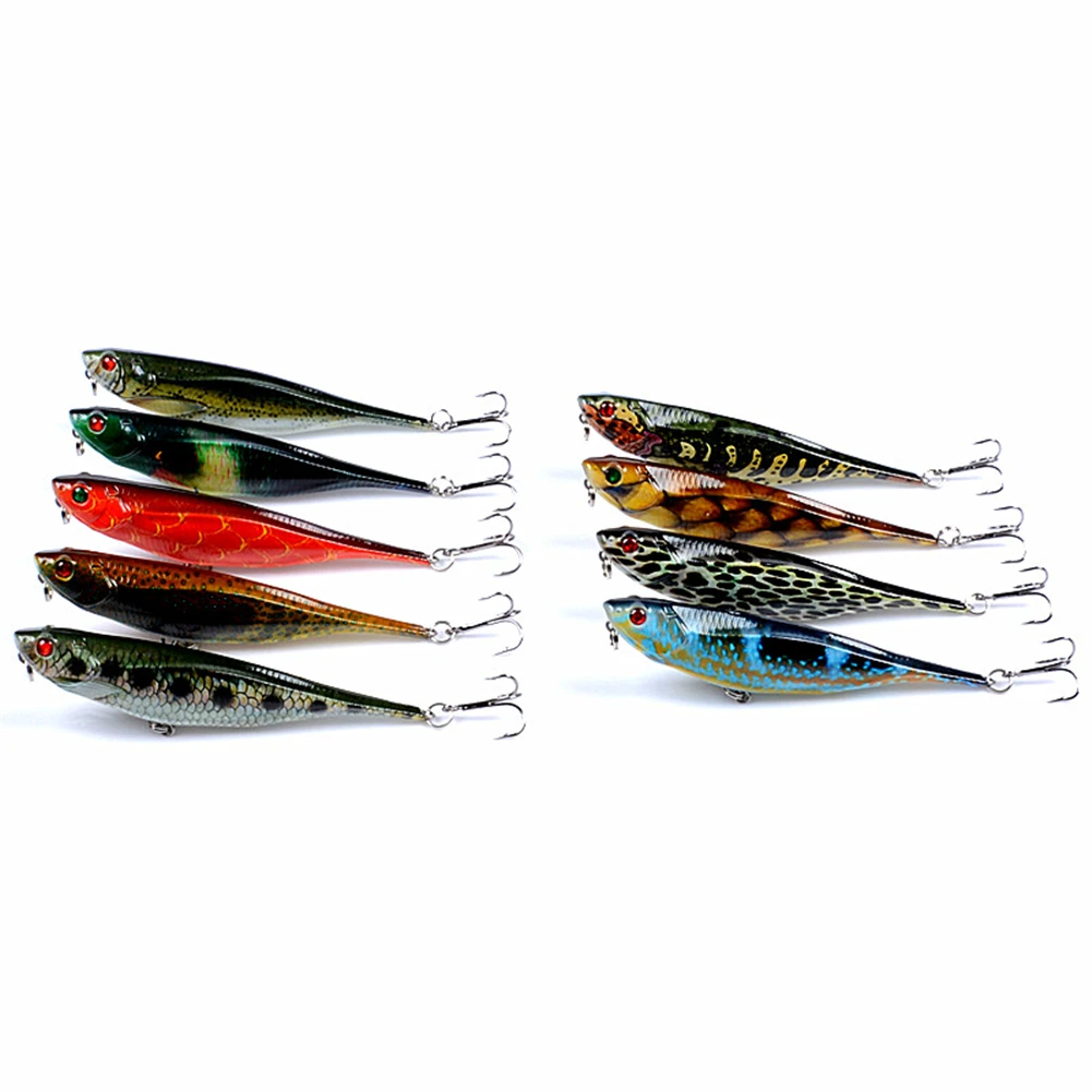 

9pcs Hard Fishing Lures Replacement Lifelike 3D Eyes Artificial Bait Bright Color Swimbait Crankbait Fishing Tackle