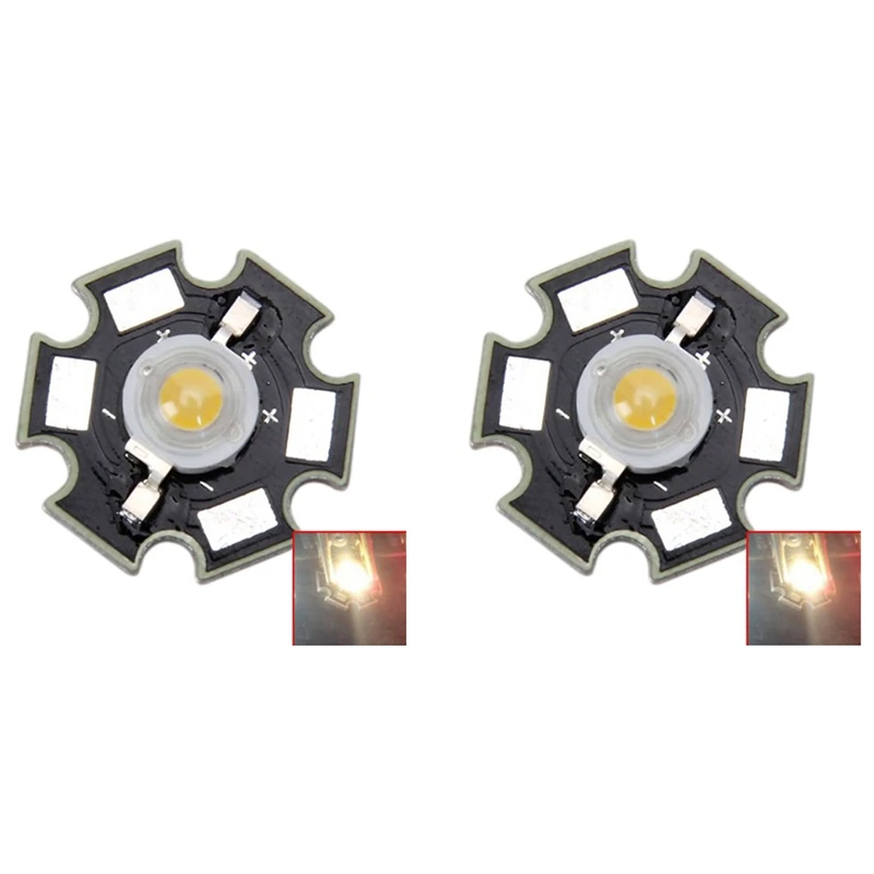 

Retail 2X 3W High Power Star LED Light Lamp Bulb (White)