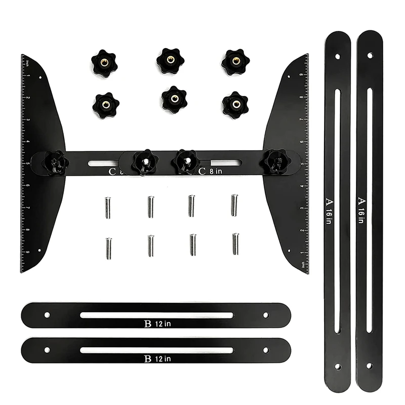 

Stair Tread Template Tool, Stainless Steel Stair Tread Tool Holder Stair Clamp, Measuring 10.2 Inch To 53.3 Inch