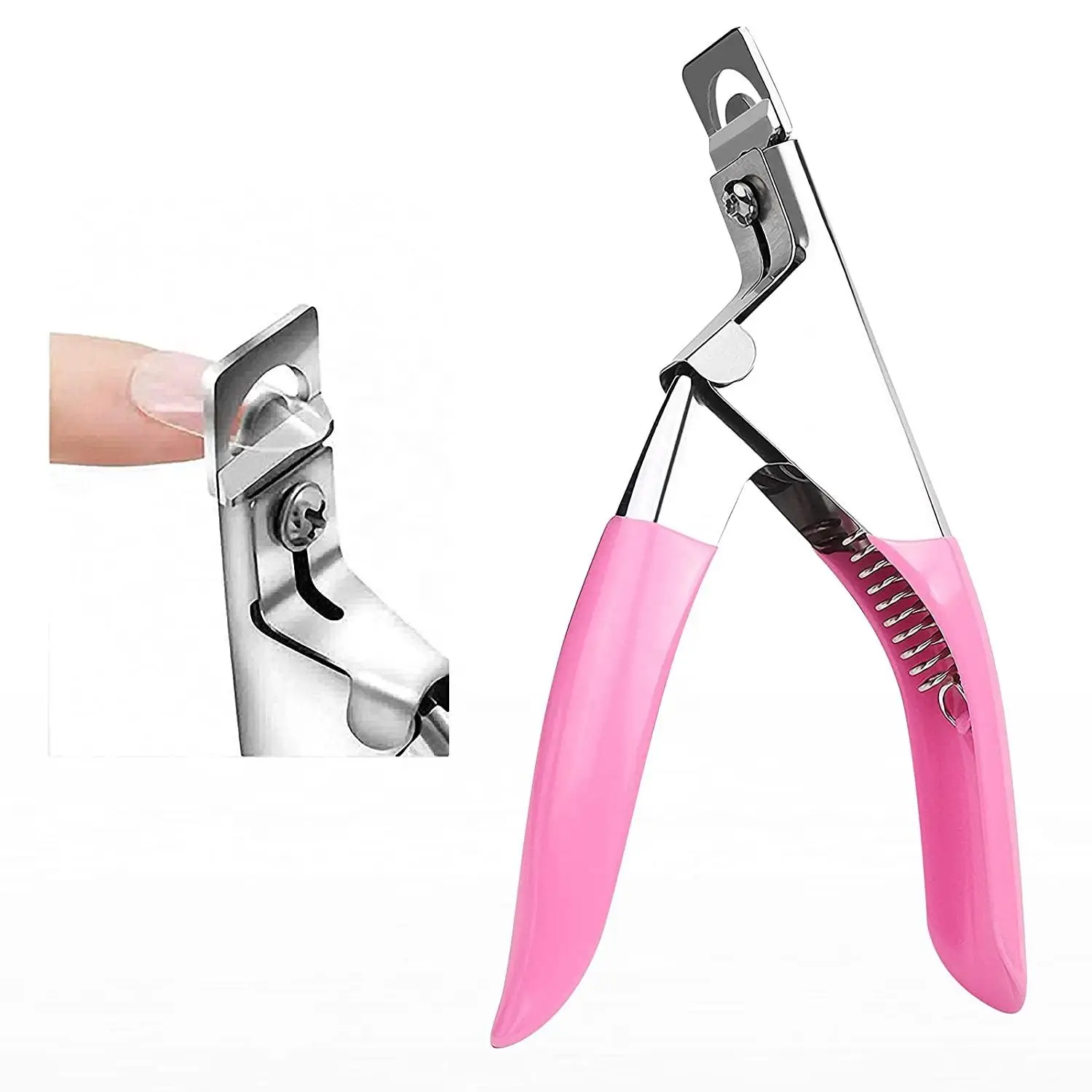 

Professional U-shaped Nail Art Clippers Trimmer Scissors Fake Nail Cutting Stainless Steel Trimmer Cutters Manicure Tool