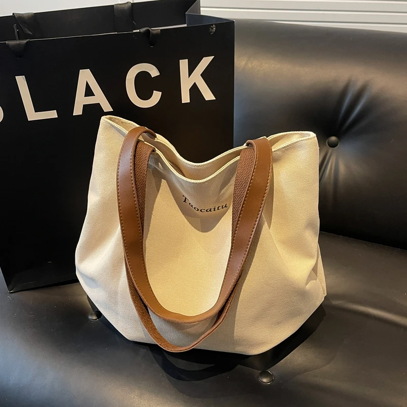 Простая повседневная холщовая сумка новинка 2025 года дорожная через плечо легкая