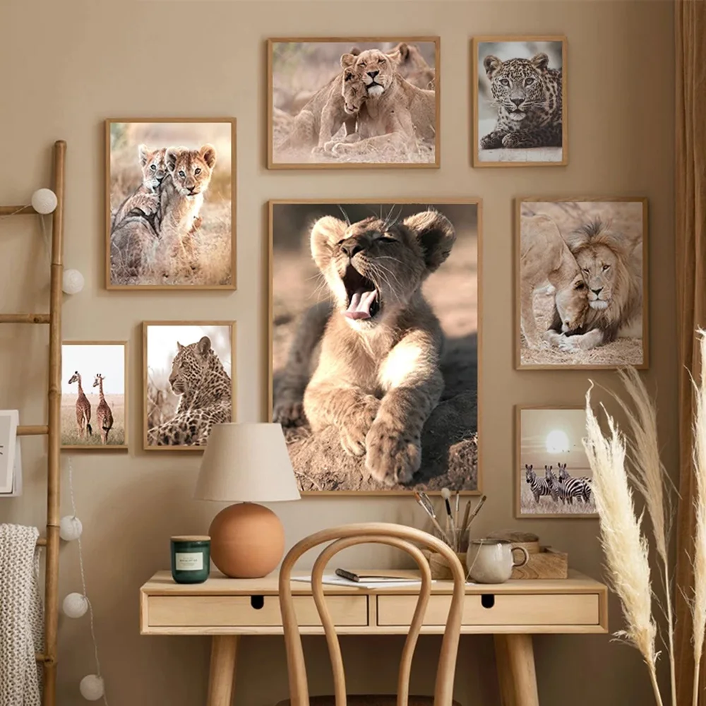 Сафари Детская фотография и животное природы зебра жираф Леопард Картина на