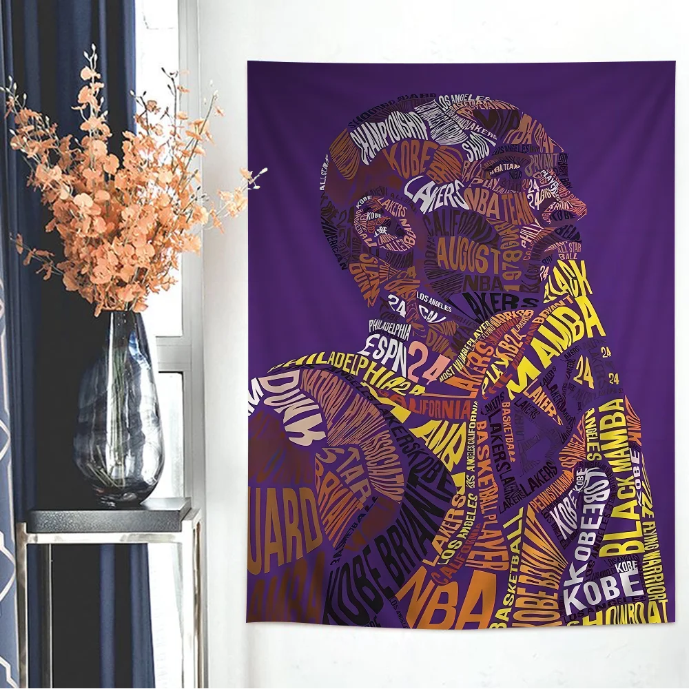 K-Kobe B-Bryant Настенный Гобелен DIY Подвесной Хиппи Стиль Футбольная Звезда Декор