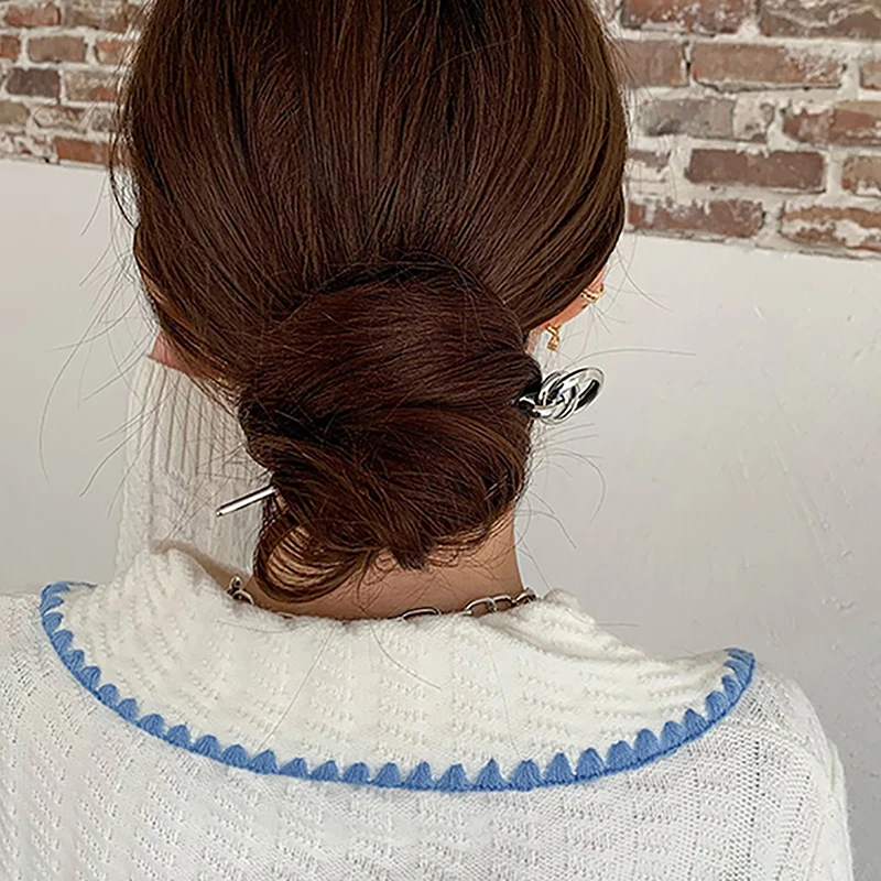 Винтажные заколки для волос в китайском стиле палочка женская металлическая