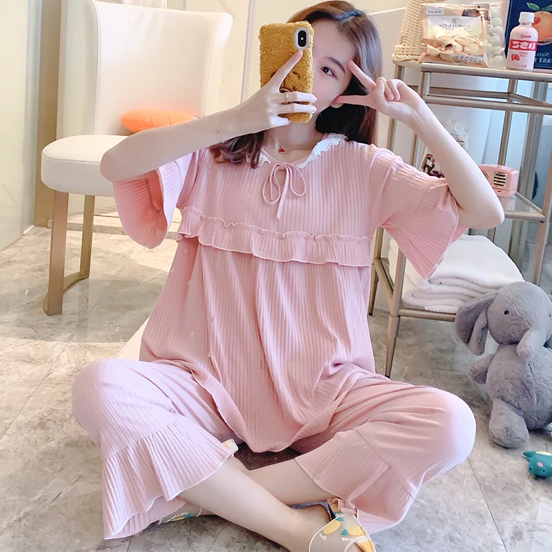 

Пижама для беременных и кормящих матерей, 100% хлопок