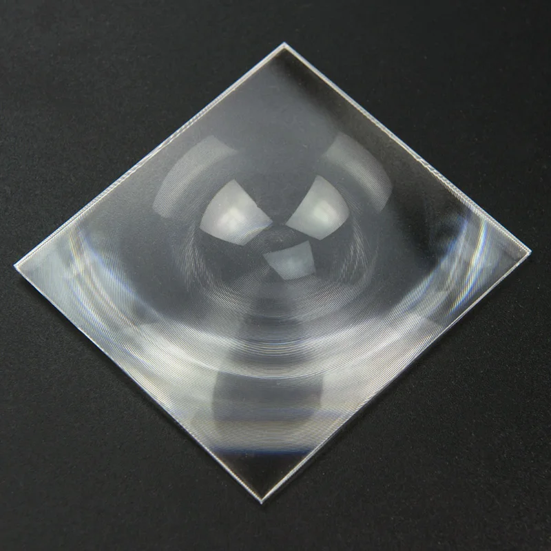 100x100 оптическая линза Френеля из ПММА солнечная фокусная расстояние 2000 мм