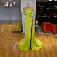 xijun dignified off the shoulder sparkly beaded prom dresses gorgeous ruffled party dresses ruched high split evening dresses