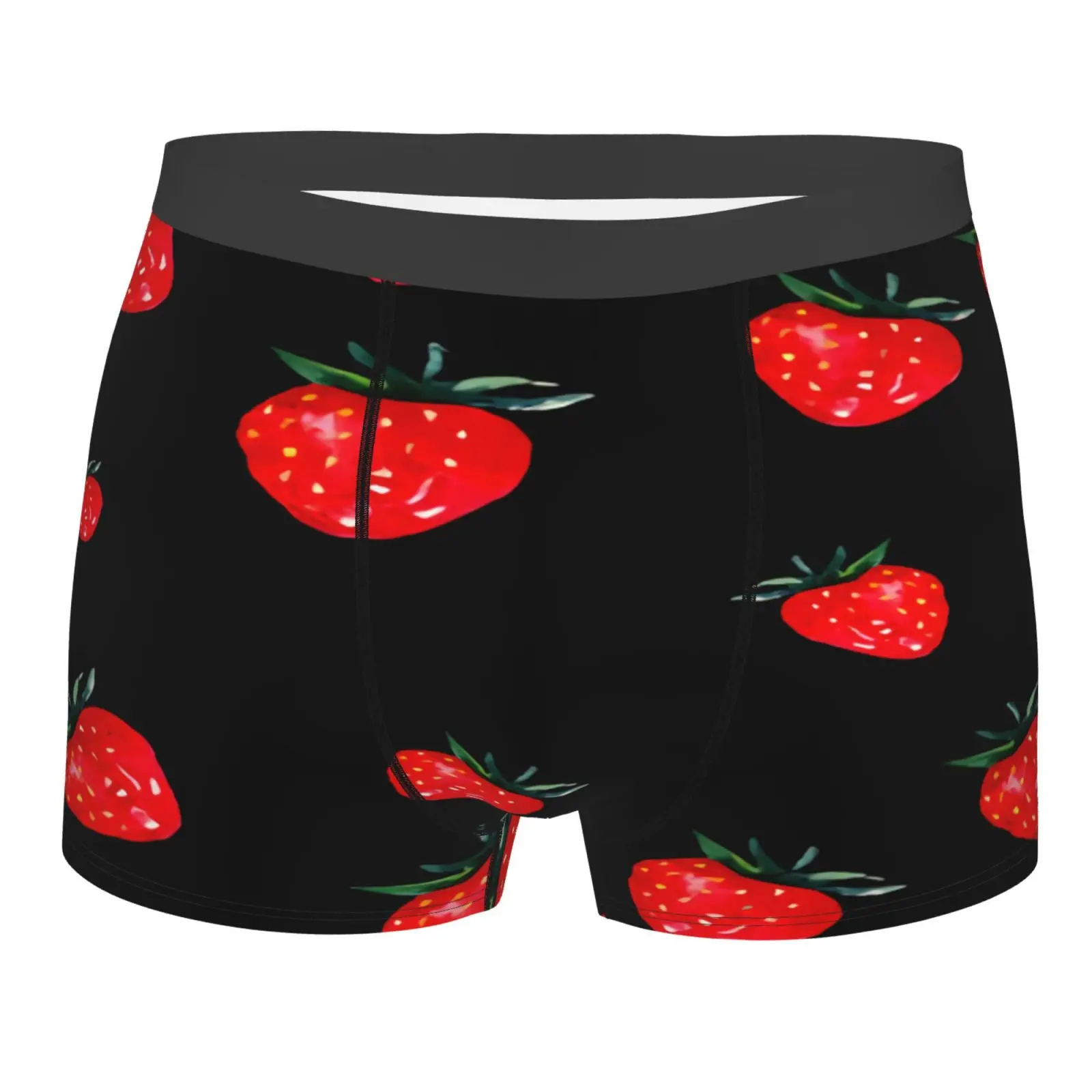 

Трусы-боксеры Uomo Fragole мужские, пикантное нижнее белье из полиэстера, с клубничным фруктом, пикантные шорты для мужчин и женщин