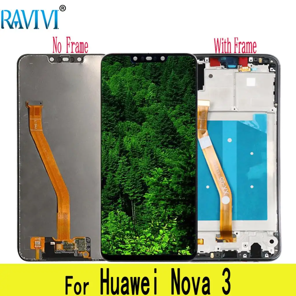

ЖК-дисплей 6,3 "Nova3 для Huawei Nova 3, ЖК-дисплей PAR LX1 LX9, сенсорный экран с дигитайзером в сборе, Замена для Huawei nova3