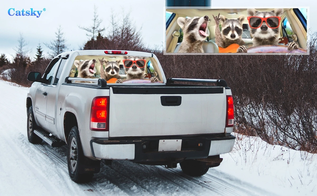 

Dog animal dog Car Rear Window Sticker Decoration,Perforated Window Film Decals for Truck Back Windshield,Decor for Car,Truck