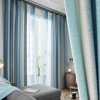 2021 new gradient color curtains simple modern shading cloth nordic style ins curtains for living dining room bedroom