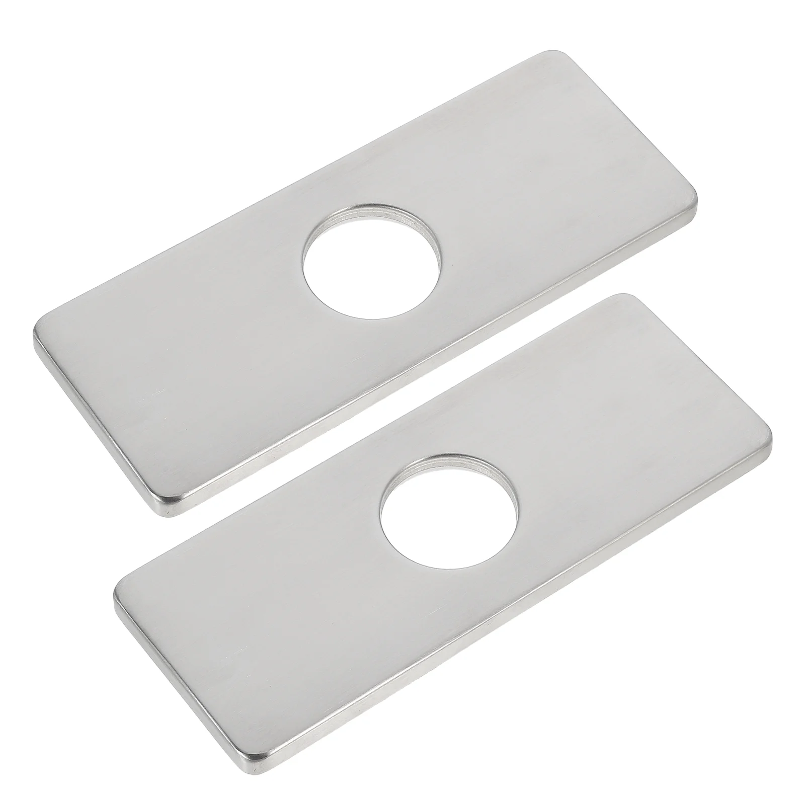

2 Pcs Panel Bath Sink Accessories 4 Inch Plate Hole Cover Single Stainless Steel Escutcheon Basin