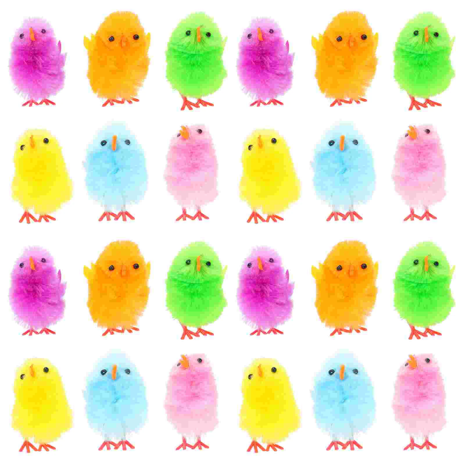 

36pcs Chick Adornments Easter Ornaments Lovely Chick Toys Party Layout Props