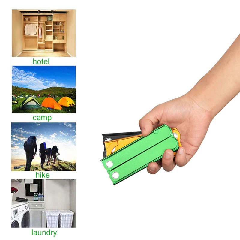 

Складная вешалка для пальто и одежды для путешествий, кемпинга, портативный органайзер из алюминиевого сплава для сушки одежды