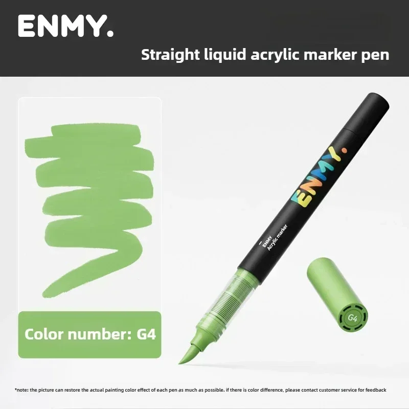 

ENMY черная коробка прямые жидкие акриловые маркеры с бумагой 24-80 цветов мягкая головка красочная ручка для рисования DIY маркер для рисования