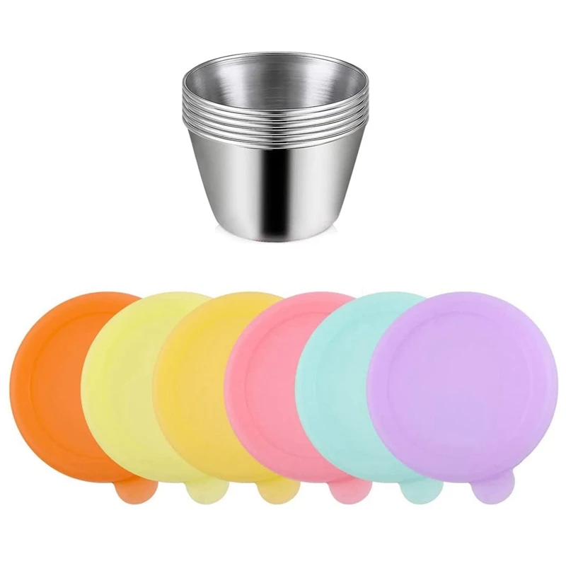 

Sauce Containers To Go, 2.4 Oz Containers With Lids, Reusable Sauce Containers For Lunch Box - 6 Pack