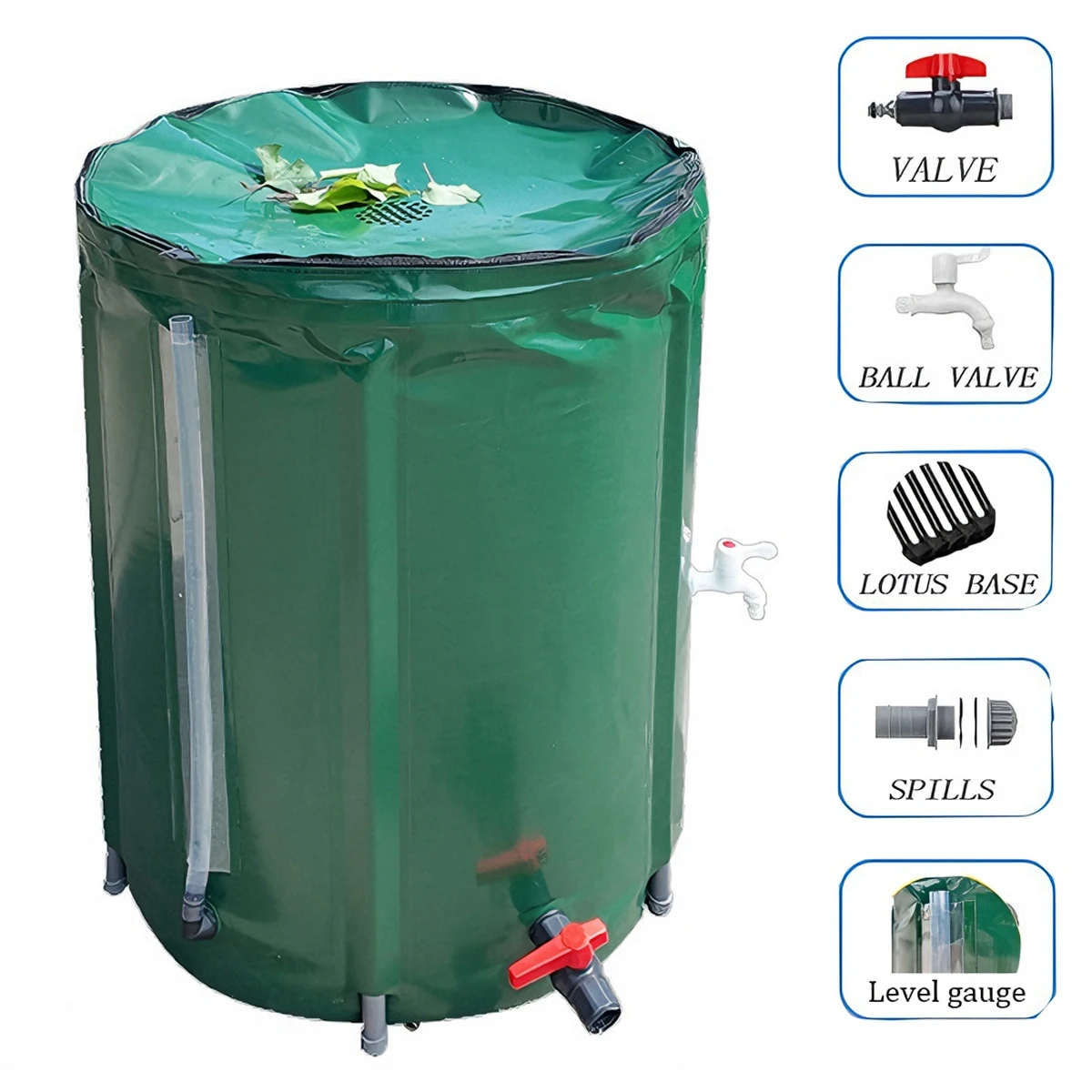 

Гибкая бочка от дождя, складной резервуар для воды, резервуар для сбора дождя, прочный ПВХ, сбор дождевой воды, устойчивый к ультрафиолетовому излучению, высокая прочность