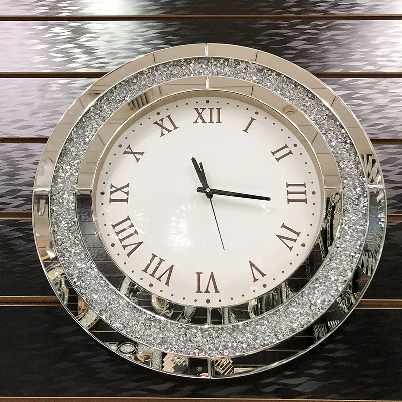 

Quartz Diamond Painting Clocks Wall Clock Digital Decor Modern Large Wall Clock Led Metal Horloge Murale Living Room Decoration