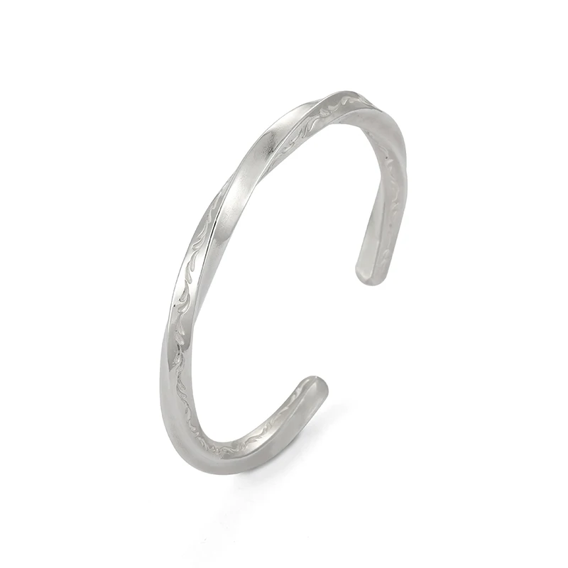 

Браслет мужской из серебра 999 пробы, с принтом в виде травы