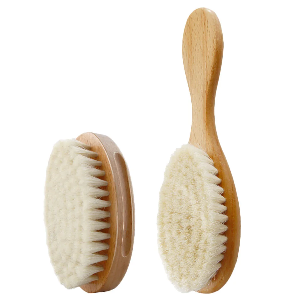 

2pcs Wool Brush Chic Comfortable Bath Brush for Home