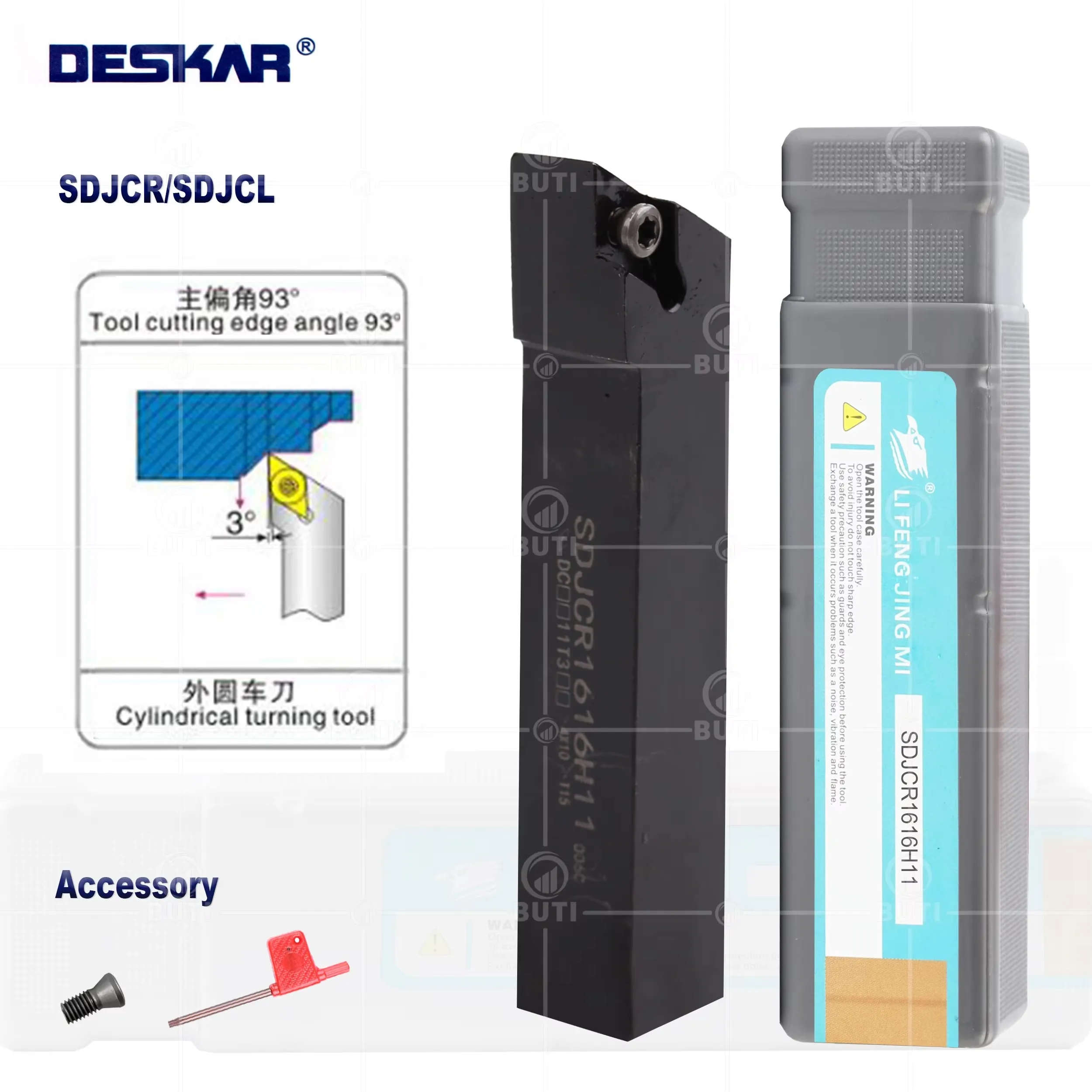 Фото DESKAR 100% оригинальный держатель SDJCR1212 SDJCR1616 SDJCR2020 SDJCR2525 Внешние токарные инструменты SDJCR SDJCL Держатель токарного станка с ЧПУ №2